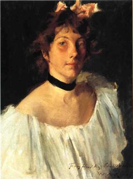 Portrait of A Lady in a White Dress aka Miss Edith Newbold